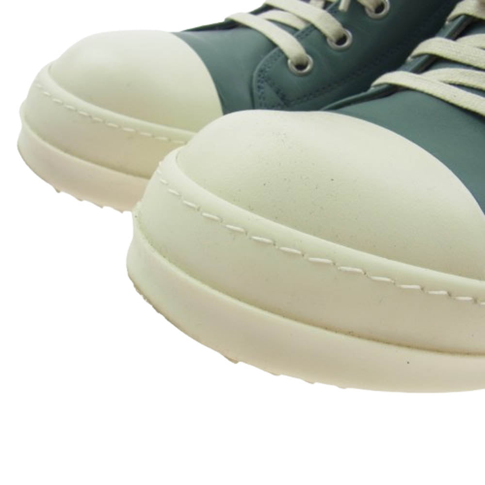 Rick Owens リックオウエンス RU01E5891-LCO LOW SNEAKS ロー スニーカーズ ラモーンズ レザー スニーカー ライトグリーン系 42【中古】