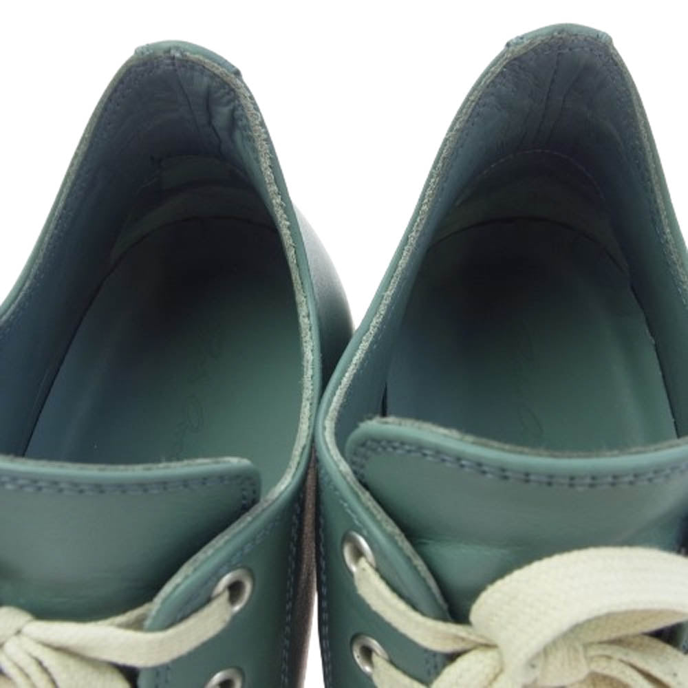 Rick Owens リックオウエンス RU01E5891-LCO LOW SNEAKS ロー スニーカーズ ラモーンズ レザー スニーカー ライトグリーン系 42【中古】