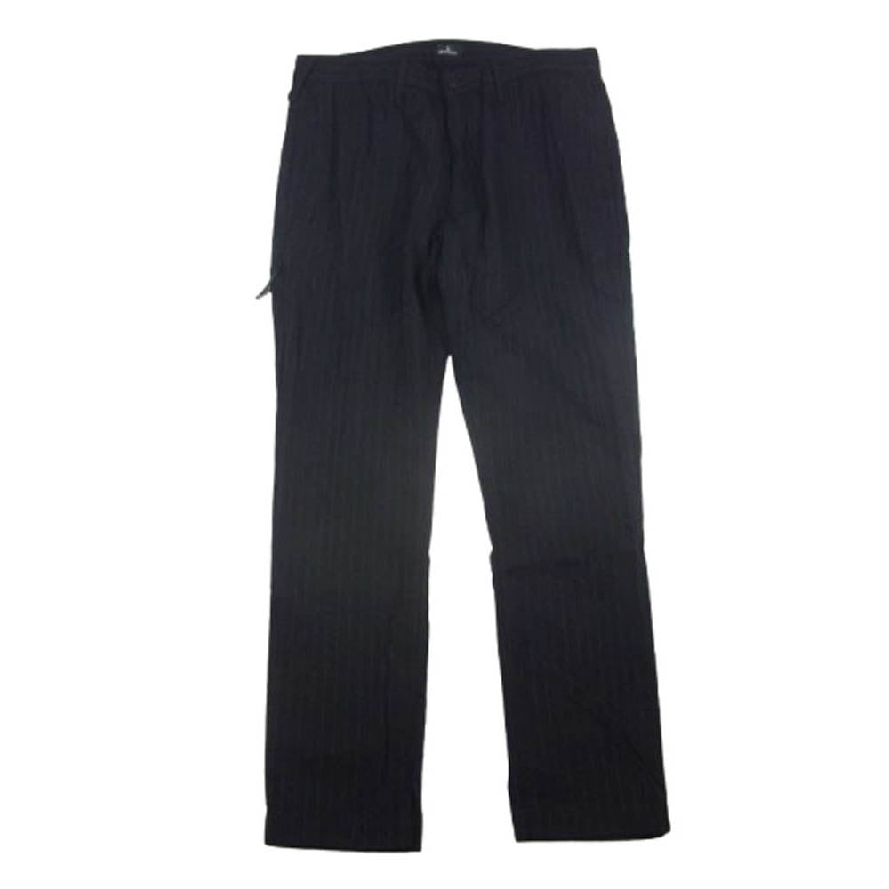 デニムバイヴァンキッシュアンドフラグメント VFP4029 Wool stripe tapered slacks pants ウール ストライプ テーパード スラックスパンツ ネイビー系 30【中古】