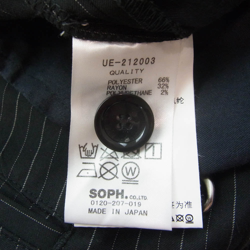 uniform experiment ユニフォームエクスペリメント 21AW UE-212003 PIN STRIPED SIDE POCKET TAPERED PANTS ピンストライプ スラックスパンツ ブラック系 1【中古】