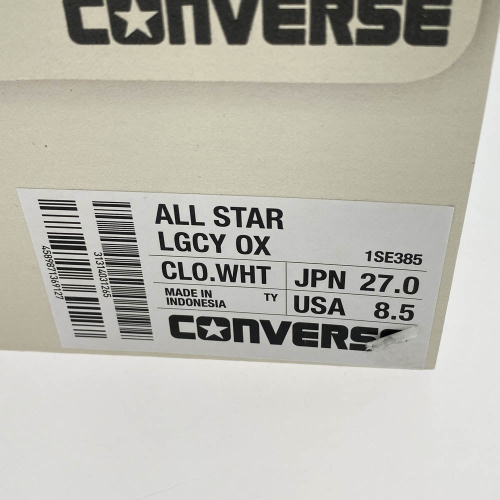 CONVERSE コンバース 1SE385 ALL STAR LGCY OX レガシー ローカット クラウドホワイト オフホワイト系 27cm【新古品】【未使用】【中古】