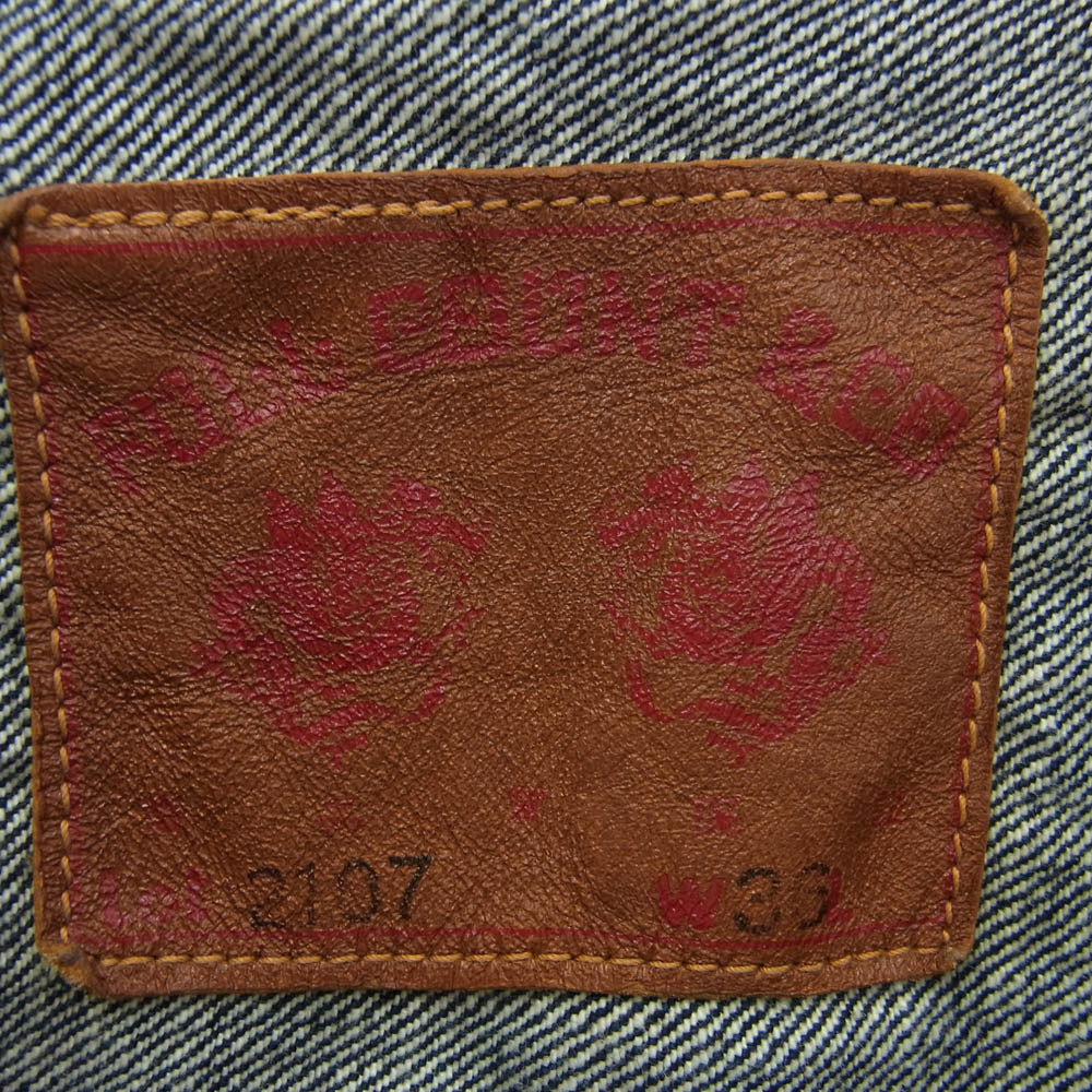 FULLCOUNT フルカウント 2107 13.7oz Type1 Denim Jacket タイプ 1 ワンウォッシュ デニムジャケット インディゴブルー系 36【中古】