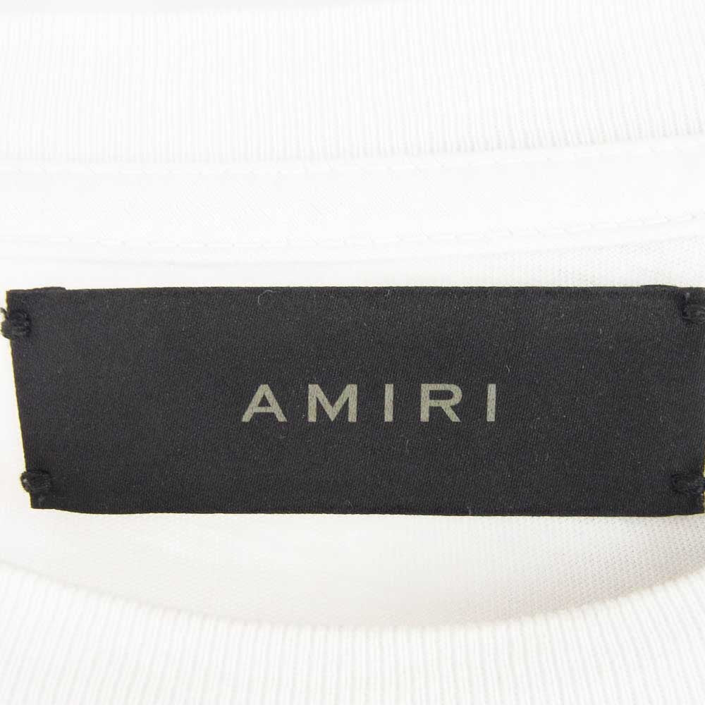 AMIRI アミリ ロゴ プリント 半袖 Tシャツ カットソー ホワイト系 XS【中古】