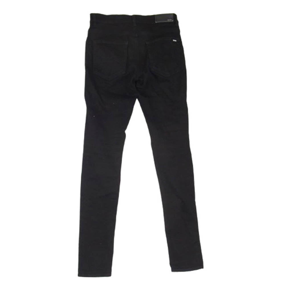 AMIRI アミリ ダメージ加工 ボタンフライ ストレッチ スキニー デニム パンツ ブラック系 30【中古】