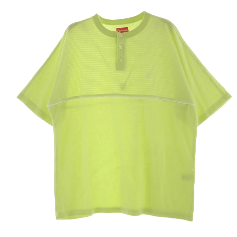 Supreme シュプリーム 20SS Terry S/S Henley テリー パイル ヘンリーネック Tシャツ ライトグリーン系 M【中古】