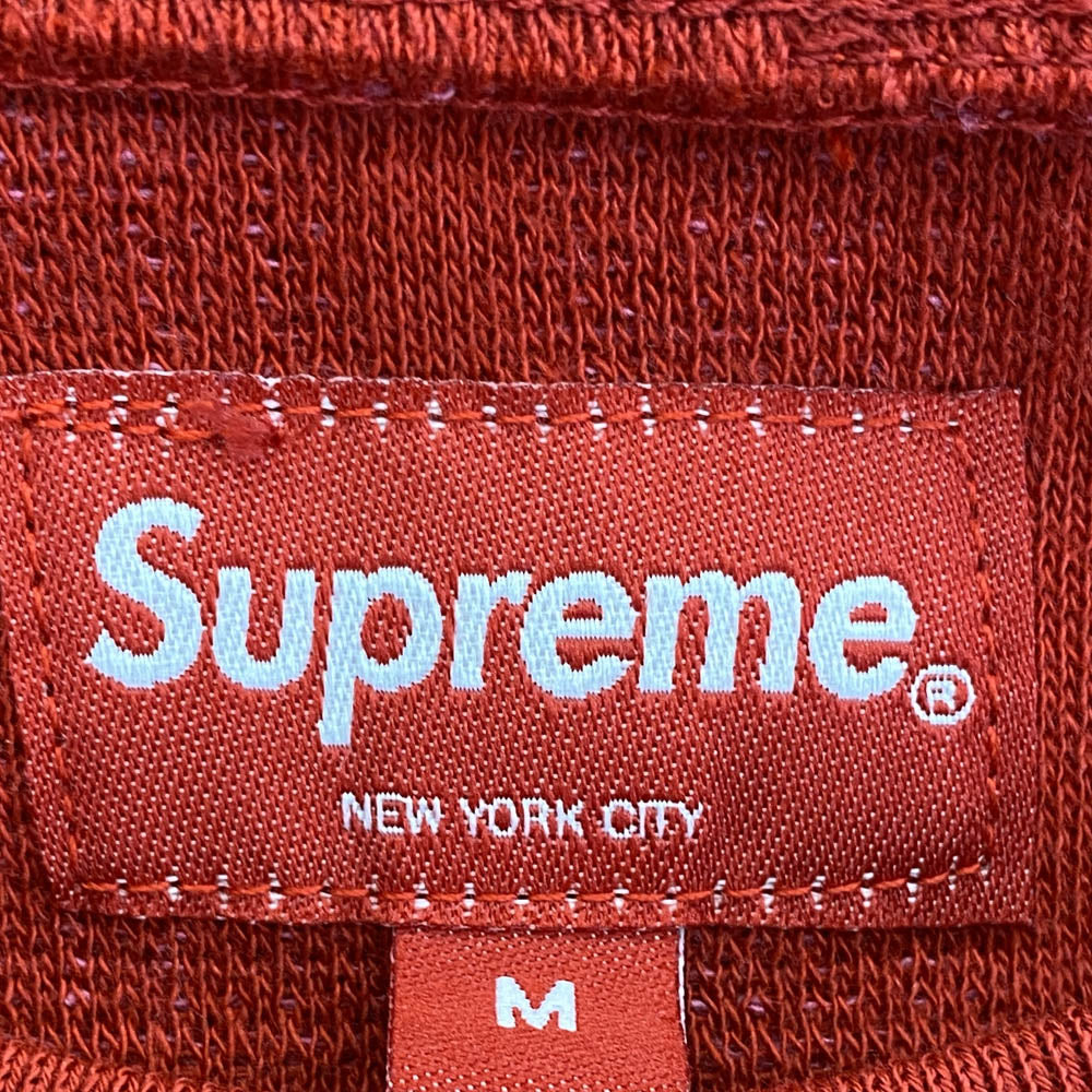 Supreme シュプリーム 19SS Grid Jacquard S/S Top グリッド ジャガード 半袖 Ｔシャツ レッド系 M【中古】
