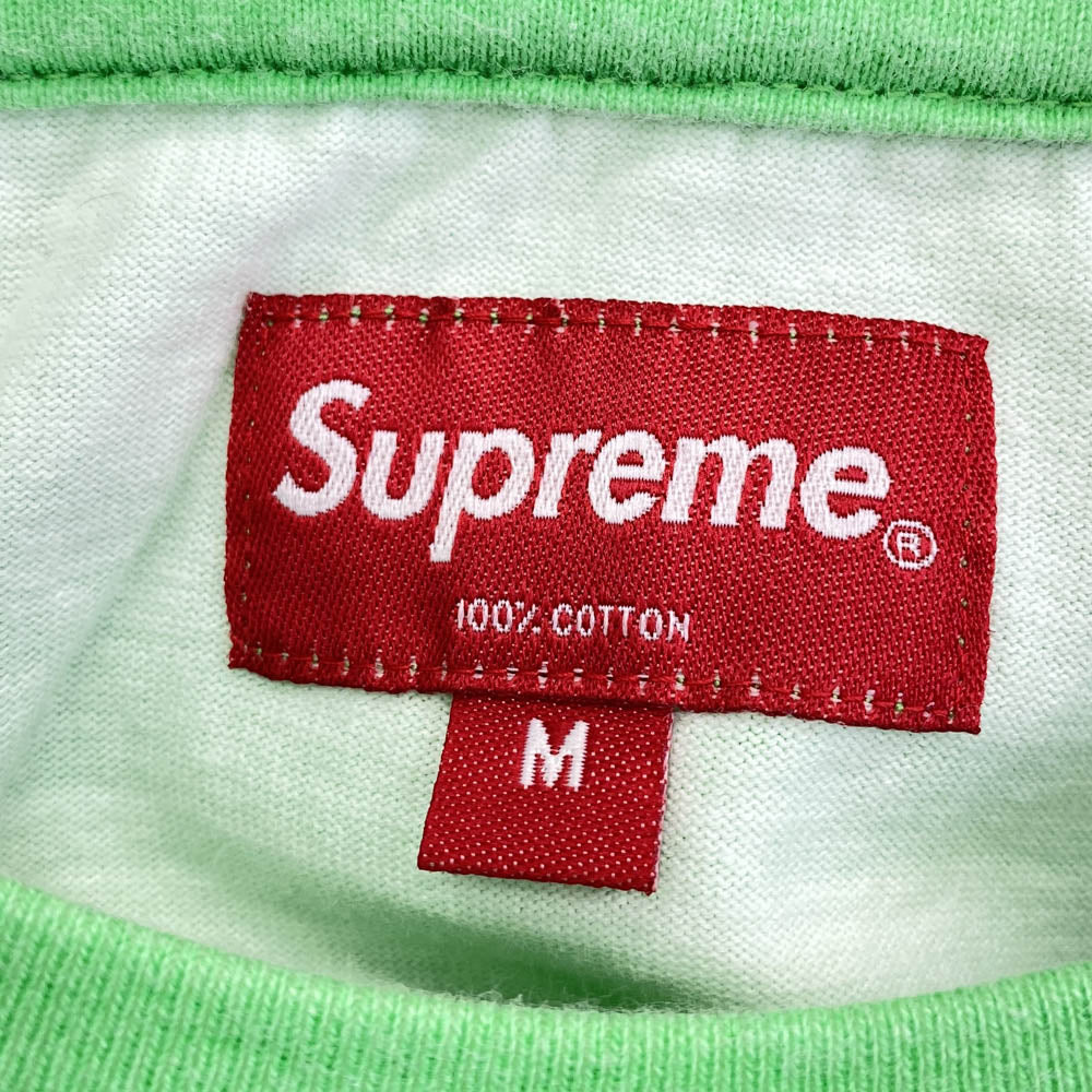 Supreme シュプリーム 20SS Fade Stripe L/S Top フェードストライプ 長袖 Tシャツ ライトグリーン系 M【中古】