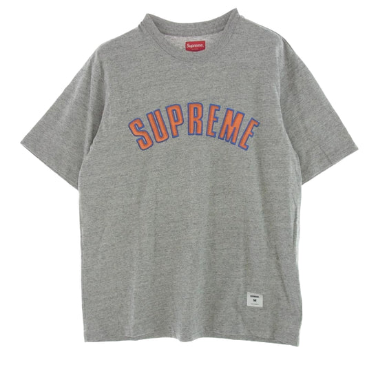 Supreme シュプリーム 18AW Printed Arc S/S Top プリント アーチロゴ 半袖 Tシャツ GRAY グレー系 M【美品】【中古】