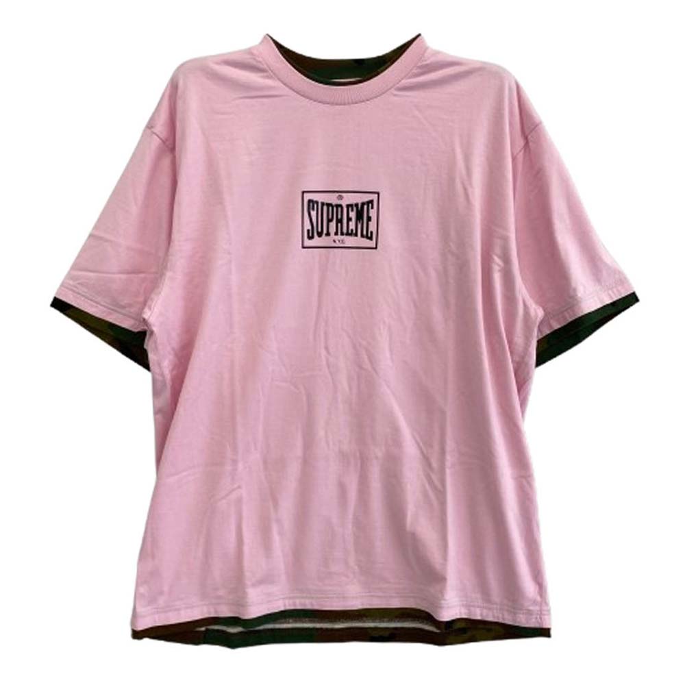Supreme シュプリーム 22SS Layered S/S Top レイヤード 半袖 Tシャツ ピンク系 L【中古】