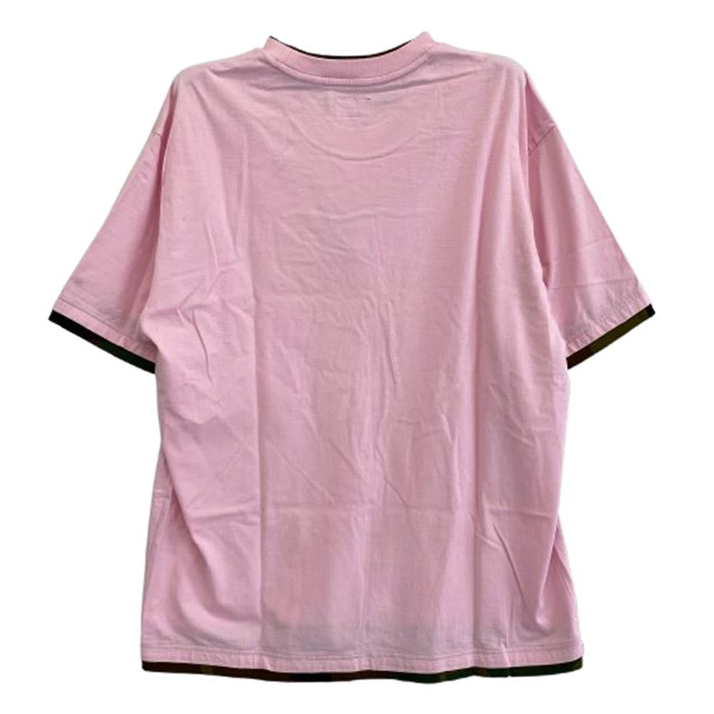 Supreme シュプリーム 22SS Layered S/S Top レイヤード 半袖 Tシャツ ピンク系 L【中古】