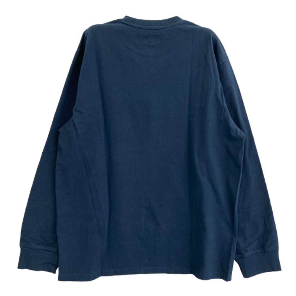 Supreme シュプリーム 19AW Chrome Logo L/S Top クロームロゴ 長袖 Tシャツ ダークネイビー系 M【中古】