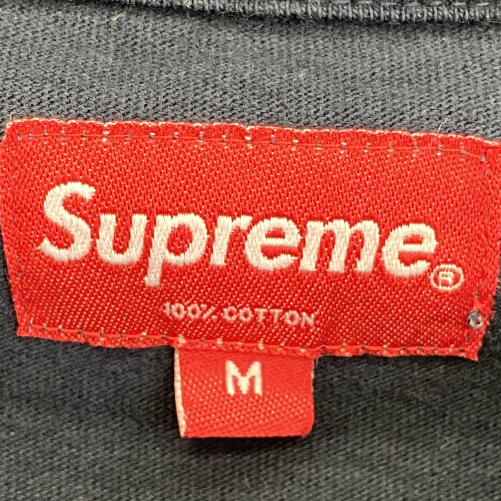 Supreme シュプリーム 19AW Chrome Logo L/S Top クロームロゴ 長袖 Tシャツ ダークネイビー系 M【中古】