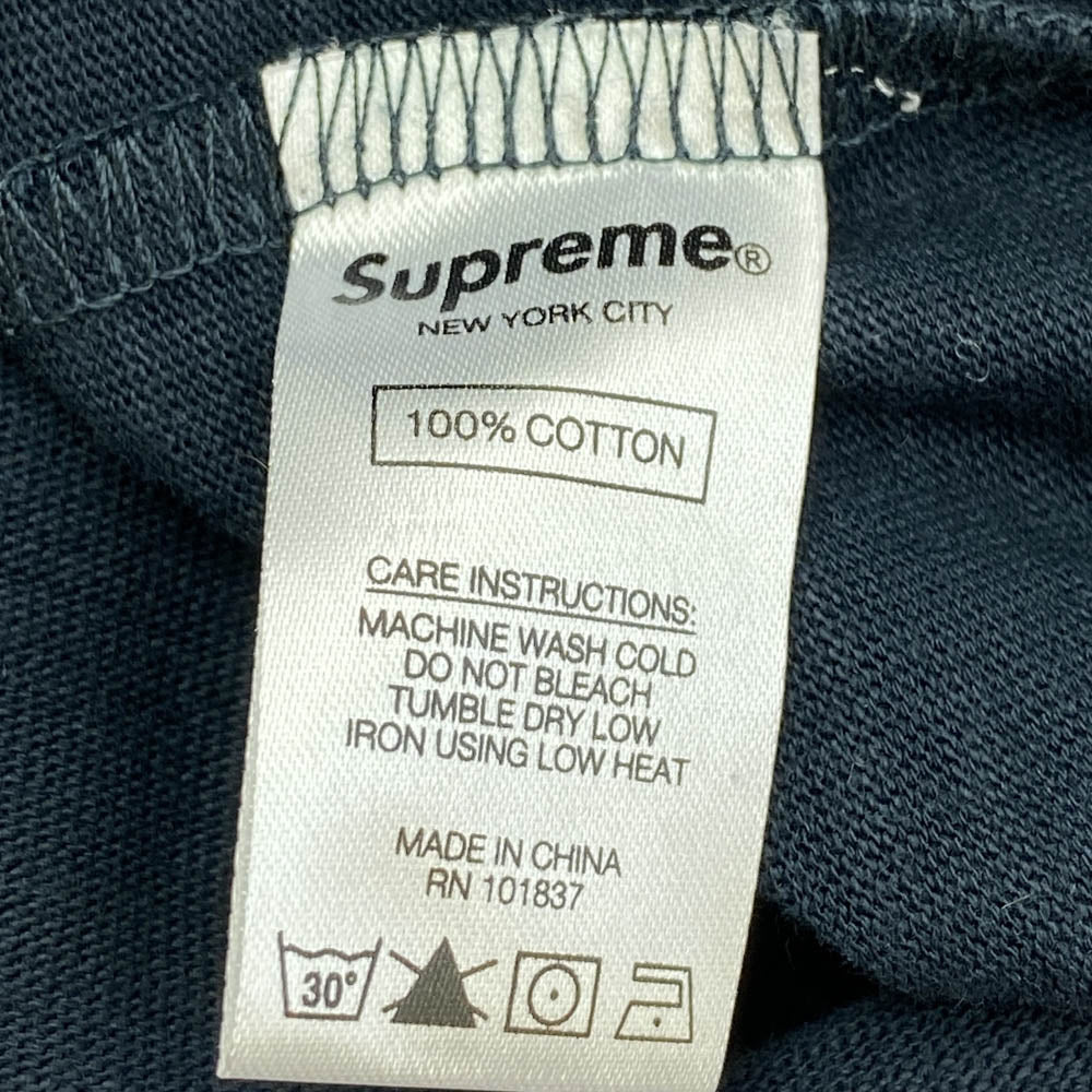 Supreme シュプリーム 20AW College Logo S/S Top カレッジロゴ 刺繍 Tシャツ ブラック系 L【中古】
