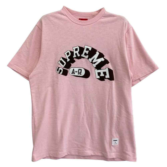 Supreme シュプリーム 21AW Alpha Omega S/S Top アルファ オメガ 半袖 Tシャツ ピンク系 L【中古】