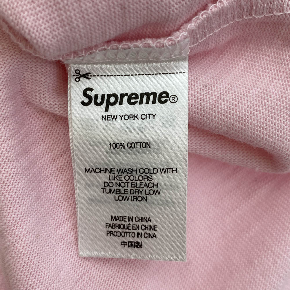 Supreme シュプリーム 21AW Alpha Omega S/S Top アルファ オメガ 半袖 Tシャツ ピンク系 L【中古】