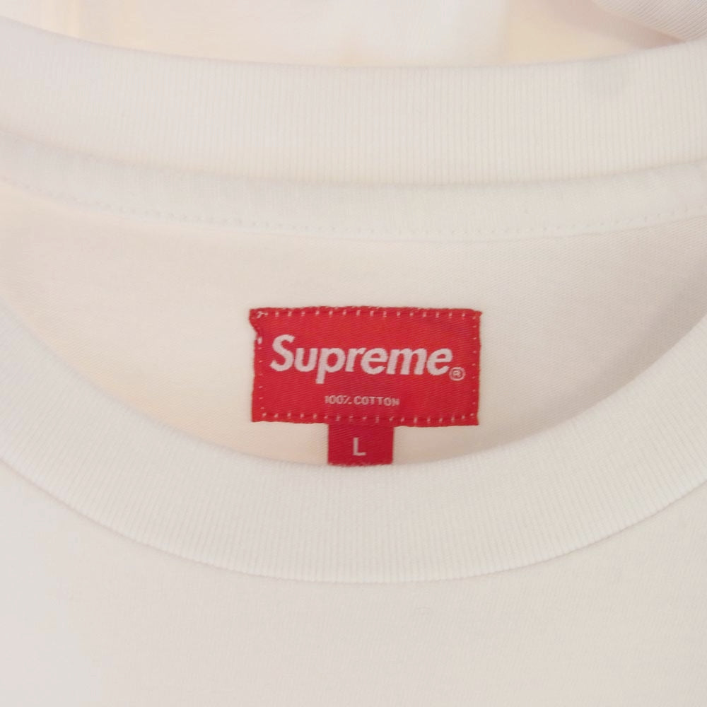 Supreme シュプリーム 20AW Scatter Logo L/S Top スキャッター ロゴ 長袖 Tシャツ ホワイト系 L【中古】
