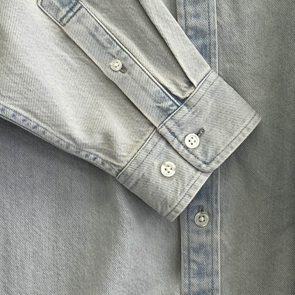 Supreme シュプリーム 23SS Small Box Shirt Denim スモール ボックス デニム 長袖 シャツ ライトブルー系 L【中古】