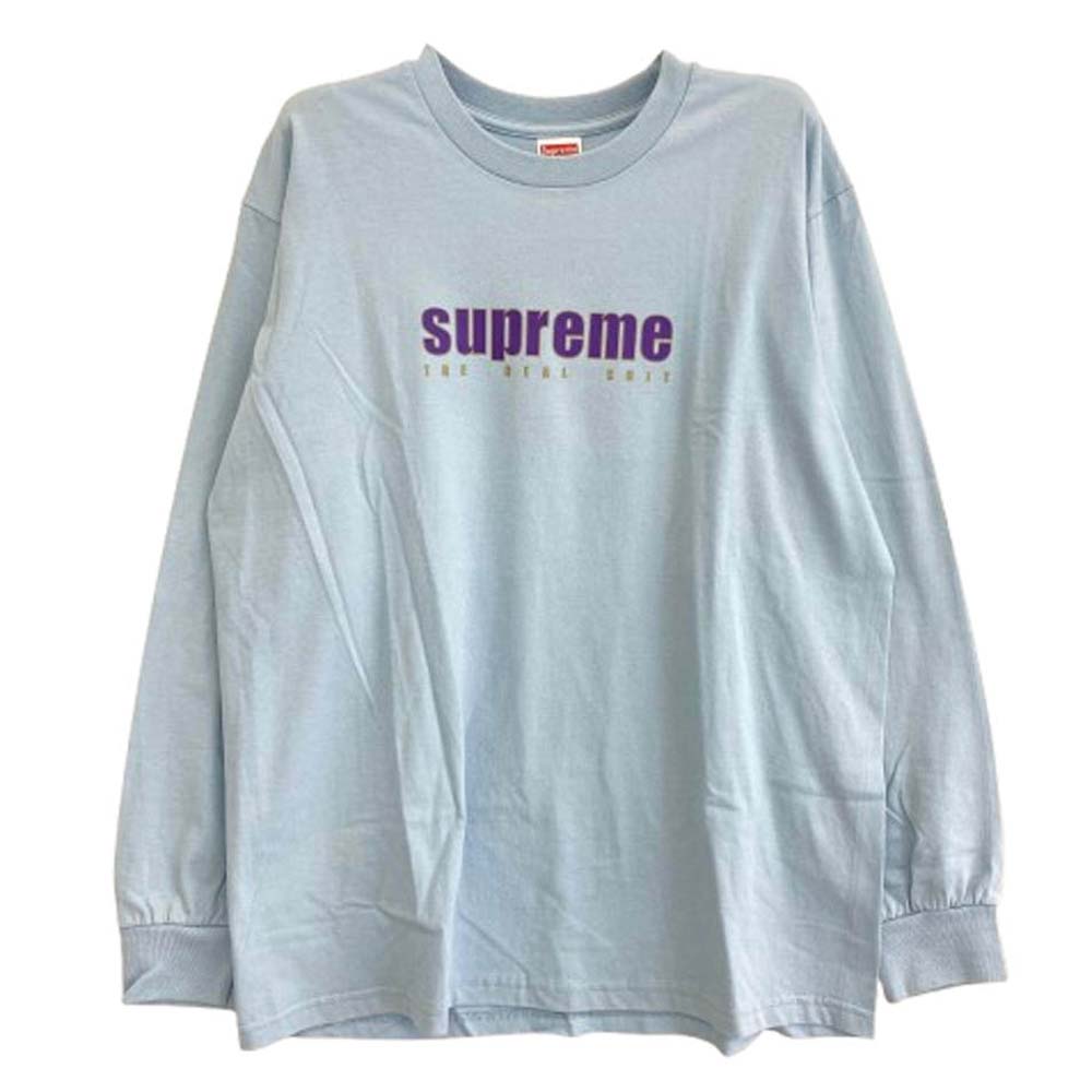 Supreme シュプリーム 19SS The Real Shit L/S Tee ザ リアル ロゴ プリント 長袖 Tシャツ ライトブルー ライトブルー系 M【中古】