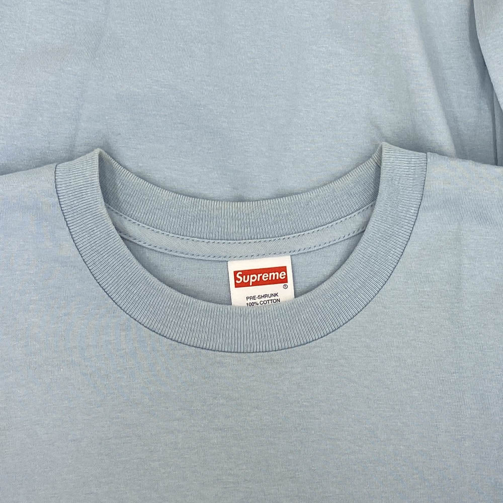 Supreme シュプリーム 19SS The Real Shit L/S Tee ザ リアル ロゴ プリント 長袖 Tシャツ ライトブルー ライトブルー系 M【中古】
