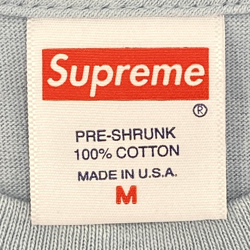 Supreme シュプリーム 19SS The Real Shit L/S Tee ザ リアル ロゴ プリント 長袖 Tシャツ ライトブルー ライトブルー系 M【中古】
