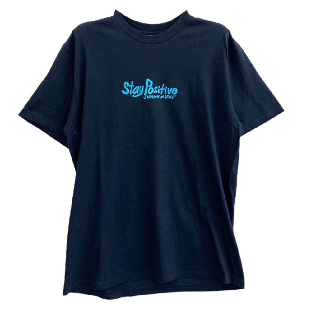 Supreme シュプリーム 20AW Stay Positive Tee ステイ ポジティブ 半袖 Tシャツ ネイビー ネイビー系 L【中古】