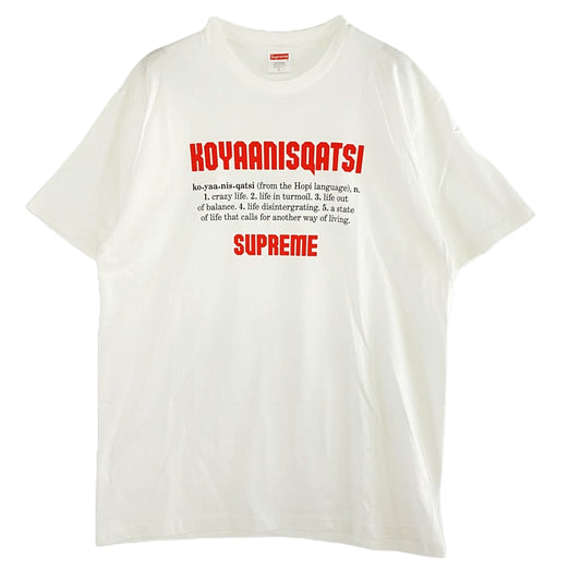 Supreme シュプリーム 20AW Koyaanisqatsi Tee コヤニスカッツィ Tシャツ ホワイト ホワイト系 L【中古】