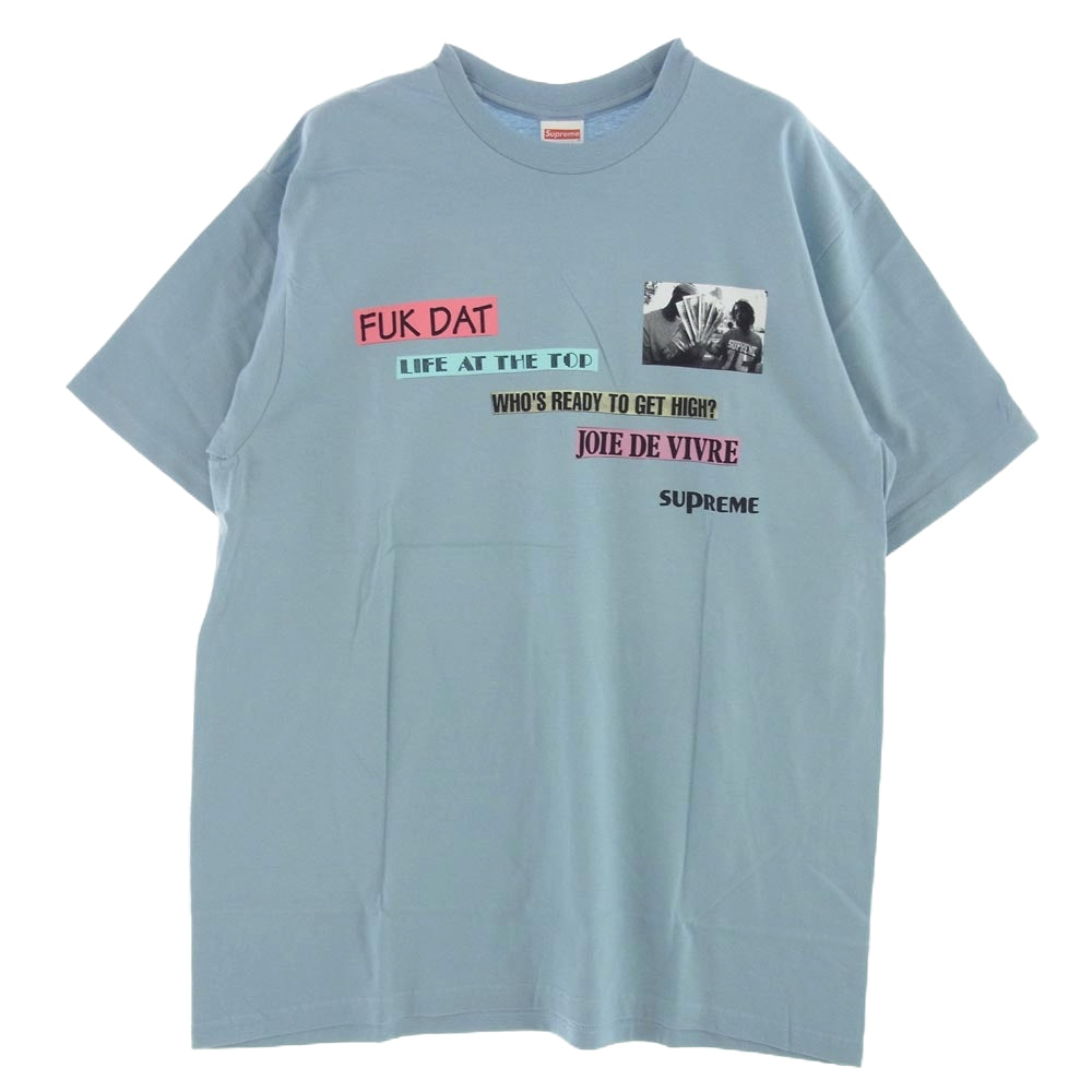 Supreme シュプリーム 22AW Joie De Vivre Tee ジョワドヴィーヴル 半袖 Tシャツ ライトブルー ライトブルー系 L【新古品】【未使用】【中古】
