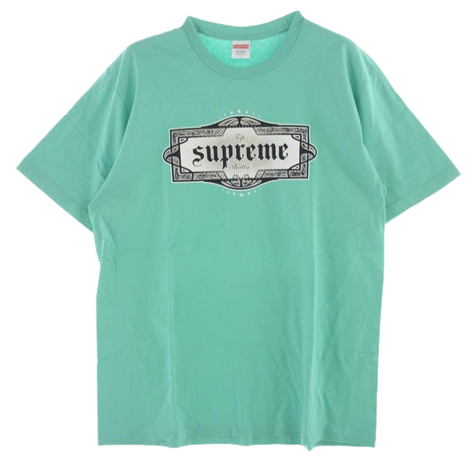 Supreme シュプリーム 22SS Top Shotta Tee トップ ショッタ 半袖 Tシャツ ライトブルー グリーン系 L【極上美品】【中古】