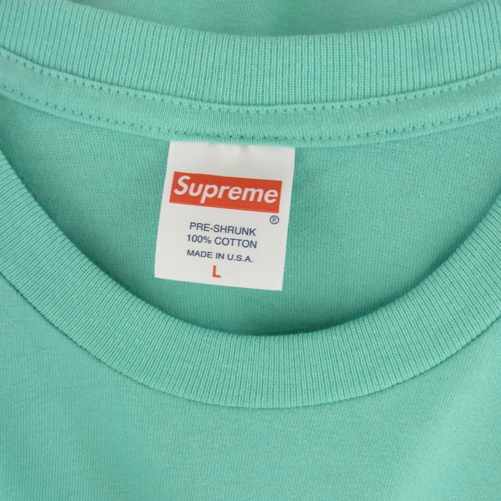 Supreme シュプリーム 22SS Top Shotta Tee トップ ショッタ 半袖 Tシャツ ライトブルー グリーン系 L【極上美品】【中古】