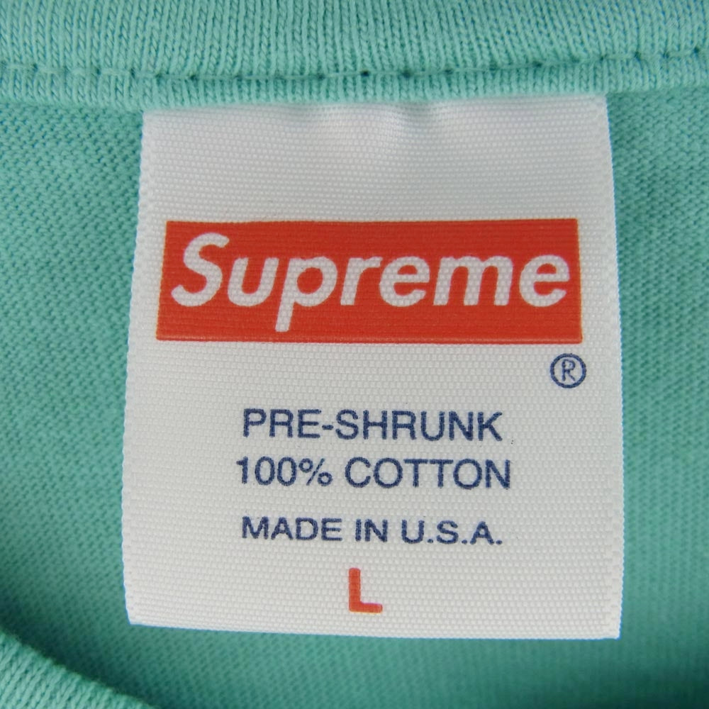 Supreme シュプリーム 22SS Top Shotta Tee トップ ショッタ 半袖 Tシャツ ライトブルー グリーン系 L【極上美品】【中古】