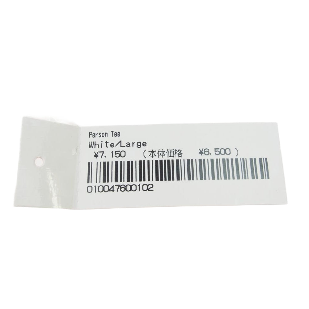 Supreme シュプリーム 22SS Person Tee グラフィック パーソン Tシャツ ホワイト ホワイト系 L【新古品】【未使用】【中古】