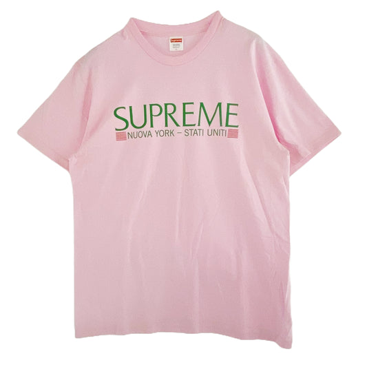Supreme シュプリーム 20AW NUOVA YORK TEE ヌオーヴァ ヨーク 半袖 Tシャツ ピンク ピンク系 L【美品】【中古】