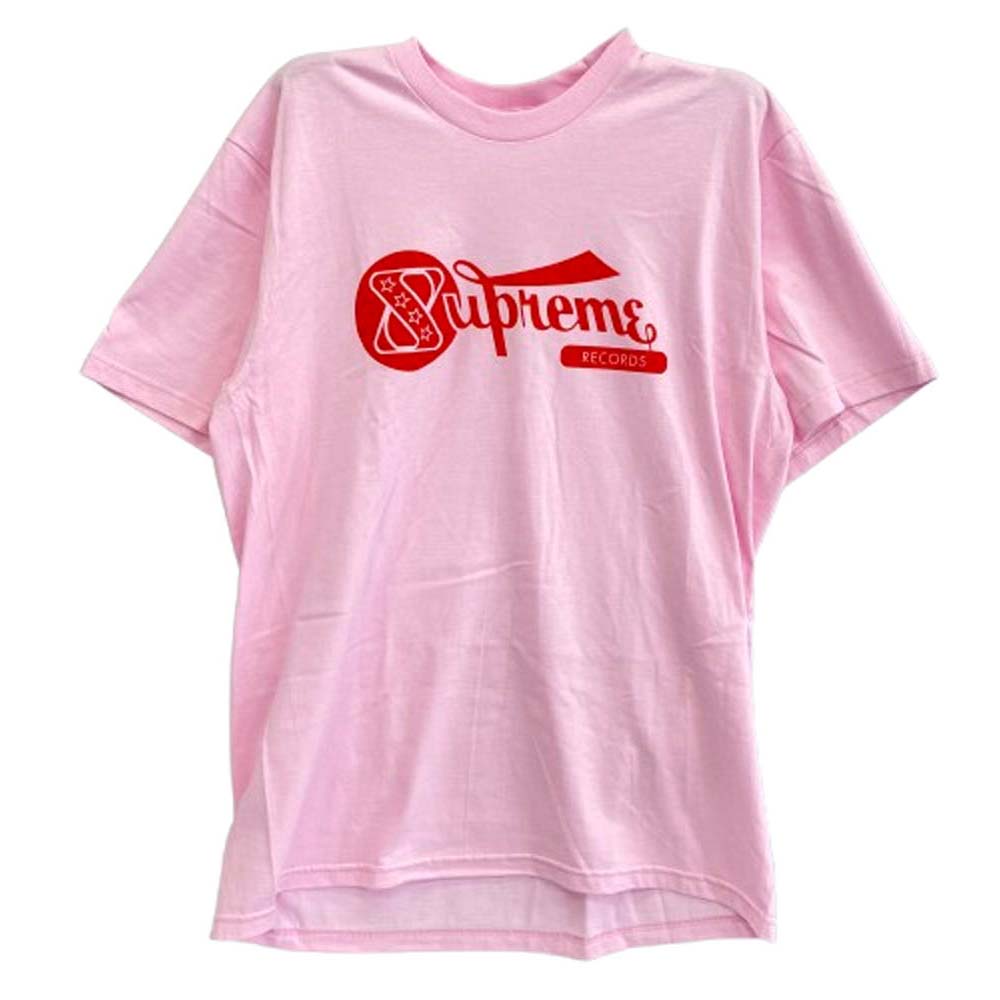 Supreme シュプリーム 24SS Records Tee レコード プリント Tシャツ ピンク ピンク系 L【極上美品】【中古】