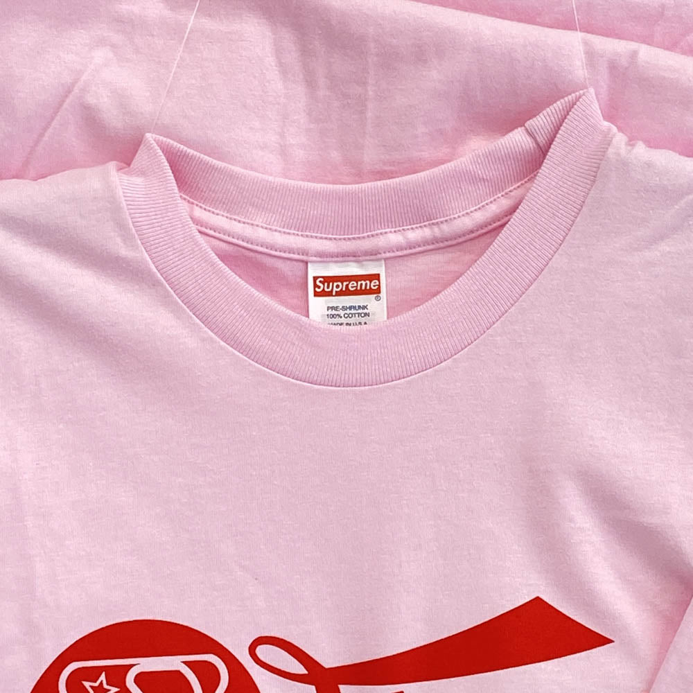Supreme シュプリーム 24SS Records Tee レコード プリント Tシャツ ピンク ピンク系 L【極上美品】【中古】