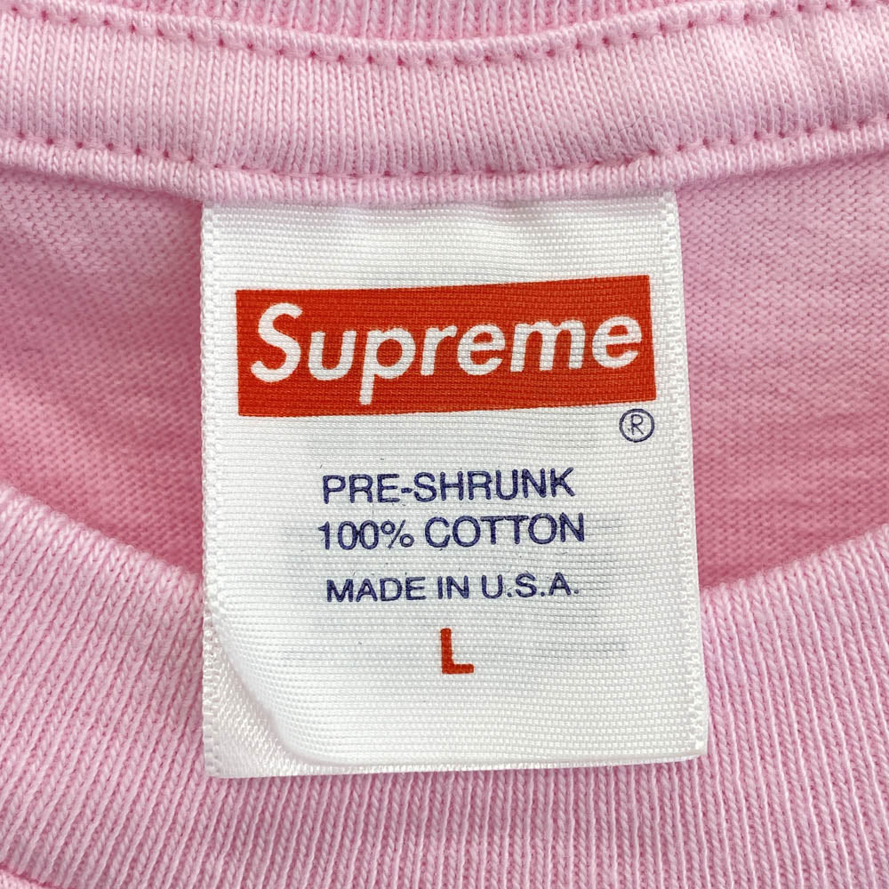 Supreme シュプリーム 24SS Records Tee レコード プリント Tシャツ ピンク ピンク系 L【極上美品】【中古】
