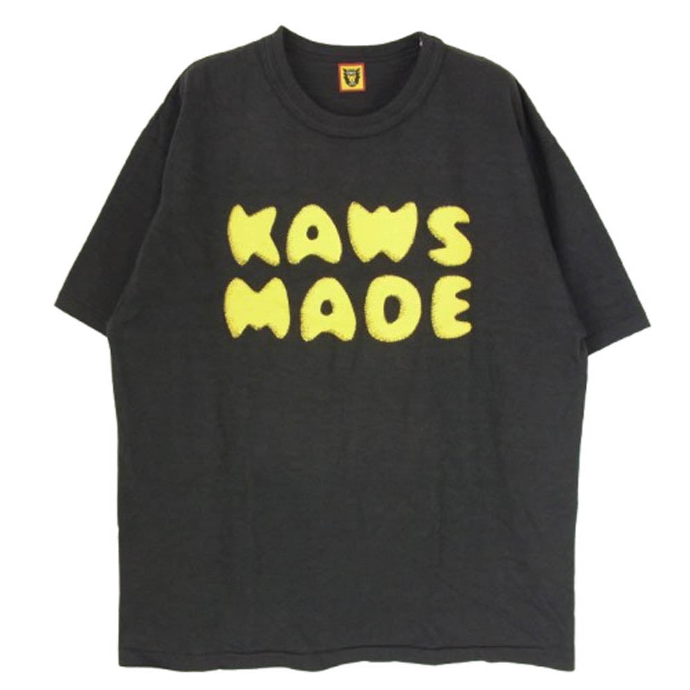 HUMAN MADE ヒューマンメイド × KAWS カウズ プリント 半袖 Tシャツ ブラック系 XL【中古】