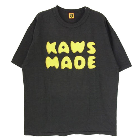 HUMAN MADE ヒューマンメイド × KAWS カウズ プリント 半袖 Tシャツ ブラック系 XL【中古】