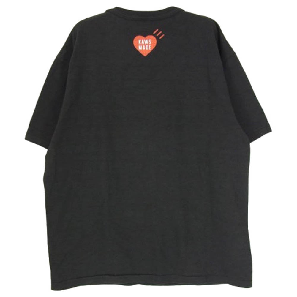 HUMAN MADE ヒューマンメイド × KAWS カウズ プリント 半袖 Tシャツ ブラック系 XL【中古】