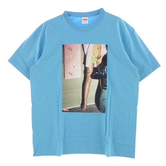 Supreme シュプリーム 22SS Model Tee フォトプリント モデル 半袖 Tシャツ ライトブルー ブルー系 L【新古品】【未使用】【中古】