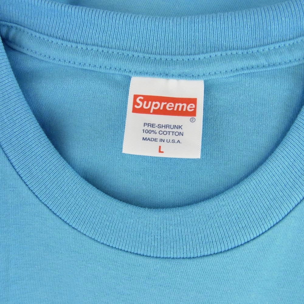 Supreme シュプリーム 22SS Model Tee フォトプリント モデル 半袖 Tシャツ ライトブルー ブルー系 L【新古品】【未使用】【中古】