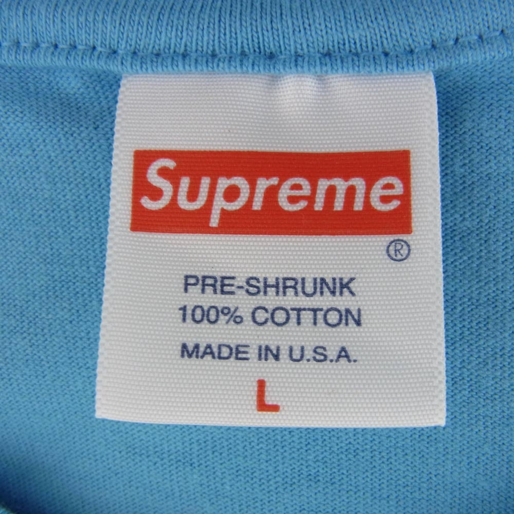 Supreme シュプリーム 22SS Model Tee フォトプリント モデル 半袖 Tシャツ ライトブルー ブルー系 L【新古品】【未使用】【中古】