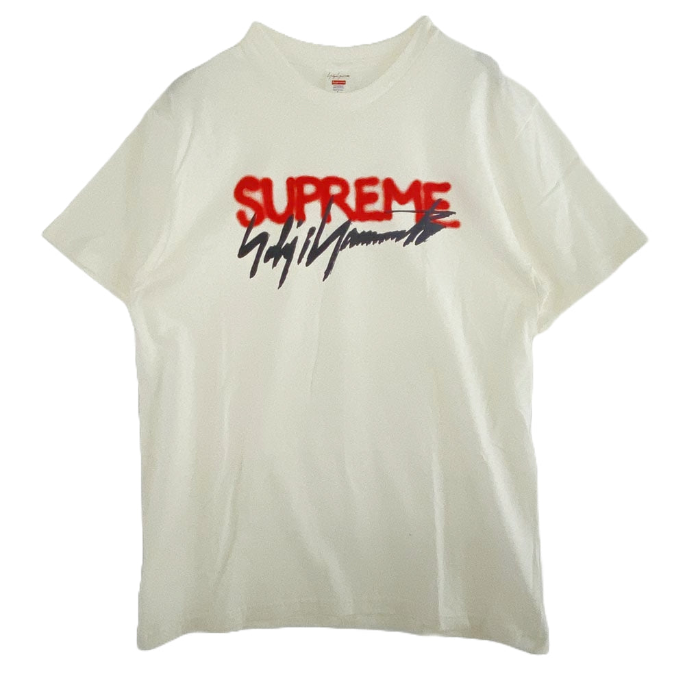 Supreme シュプリーム 20AW × Yohji Yamamoto ヨウジヤマモト Logo Tee ロゴ 半袖 Tシャツ ホワイト ホワイト系 L【極上美品】【中古】