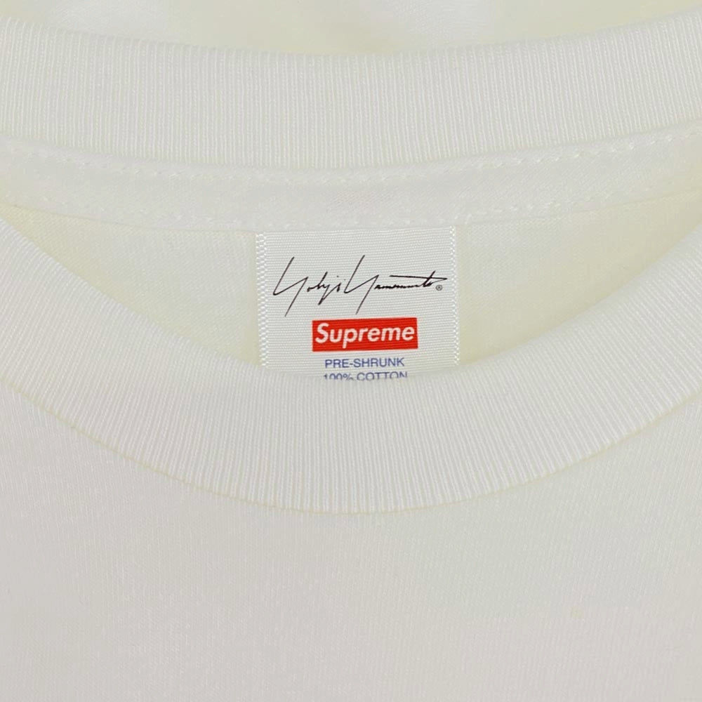 Supreme シュプリーム 20AW × Yohji Yamamoto ヨウジヤマモト Logo Tee ロゴ 半袖 Tシャツ ホワイト ホワイト系 L【極上美品】【中古】