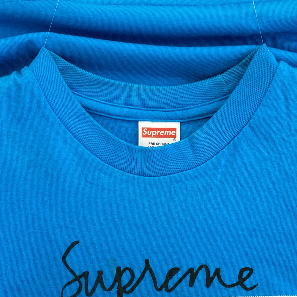 Supreme シュプリーム 18AW Madonna Tee マドンナ プリント Tシャツ 半袖 ブルー ライトブルー系 M【中古】