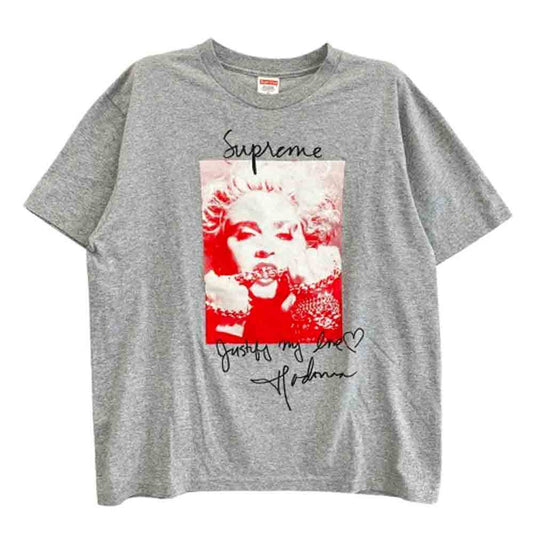 Supreme シュプリーム 18AW Madonna Tee マドンナ プリント Tシャツ 半袖 グレー グレー系 M【中古】