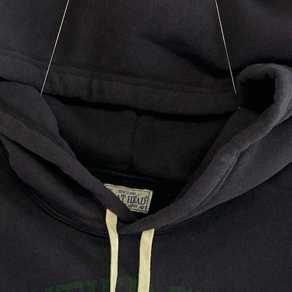 THE FLAT HEAD ザフラットヘッド FN-SWP-212 SWEAT PARKA FRONTIER SPIRIT ロゴ プリント イーグル スウェット パーカー ダークグレー系 42【中古】