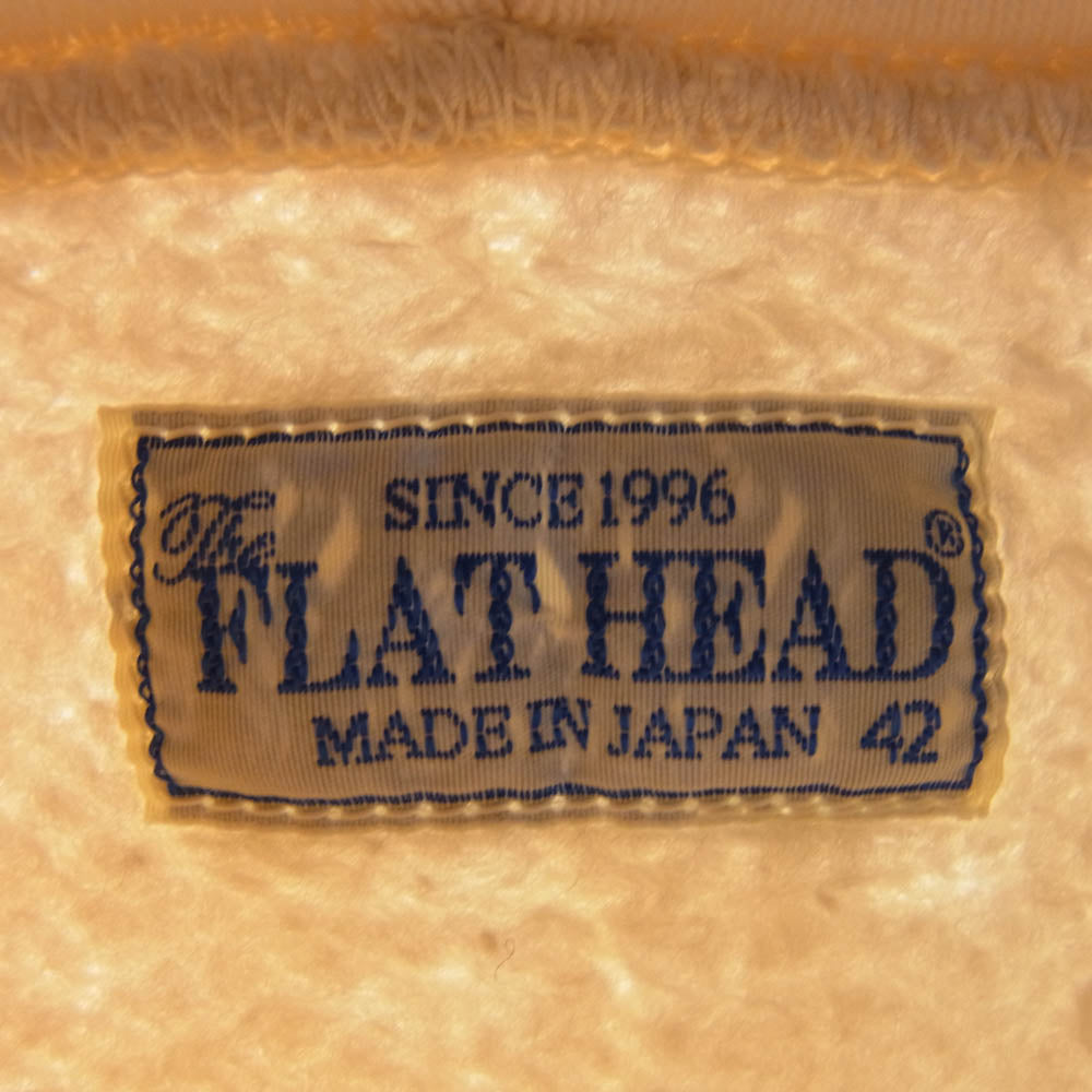 THE FLAT HEAD ザフラットヘッド FN-SWP-214 HOODIED SWEATSHIRT TREASURE STATE プルオーバー プリント スウェット パーカー オフホワイト系 42【中古】
