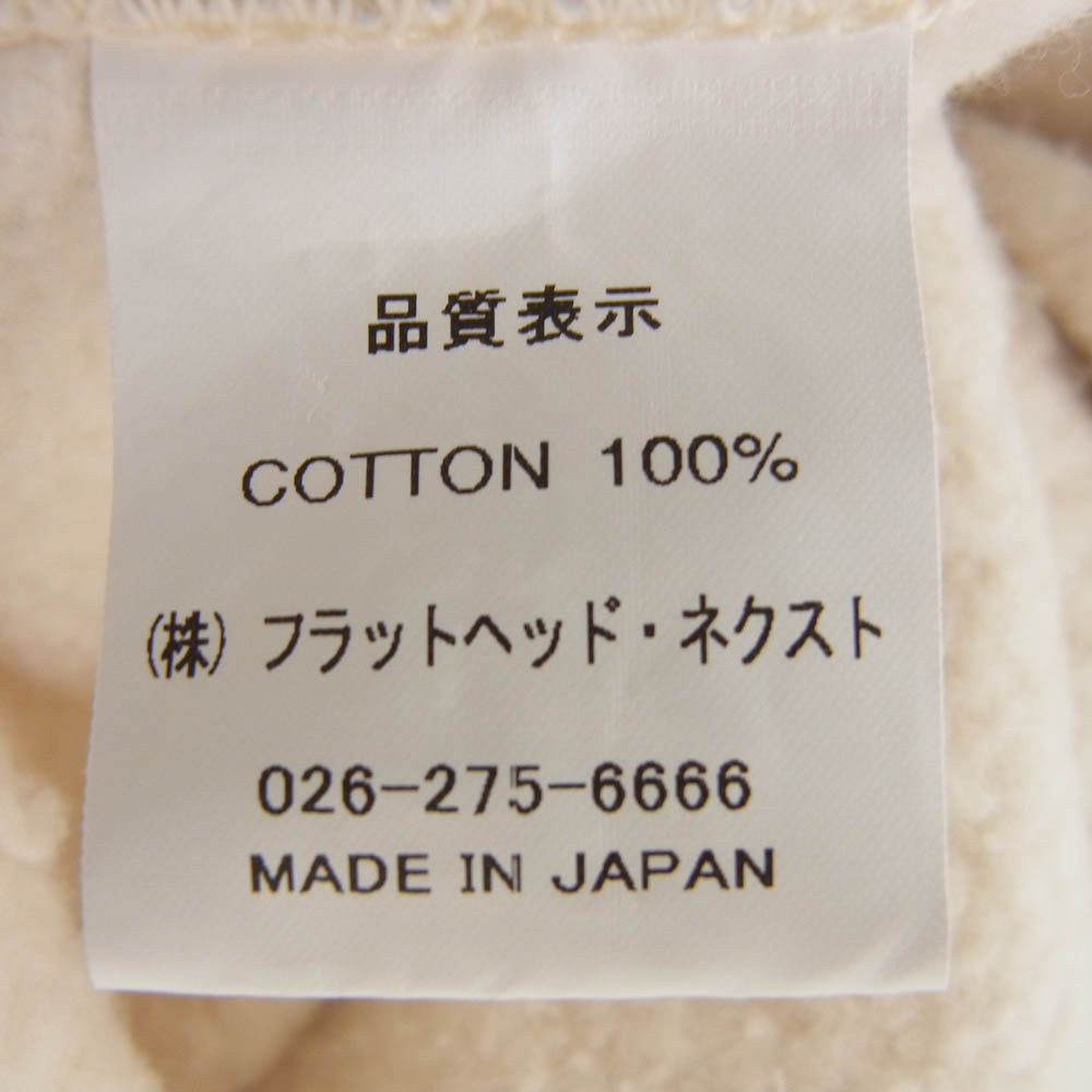 THE FLAT HEAD ザフラットヘッド FN-SWP-214 HOODIED SWEATSHIRT TREASURE STATE プルオーバー プリント スウェット パーカー オフホワイト系 42【中古】