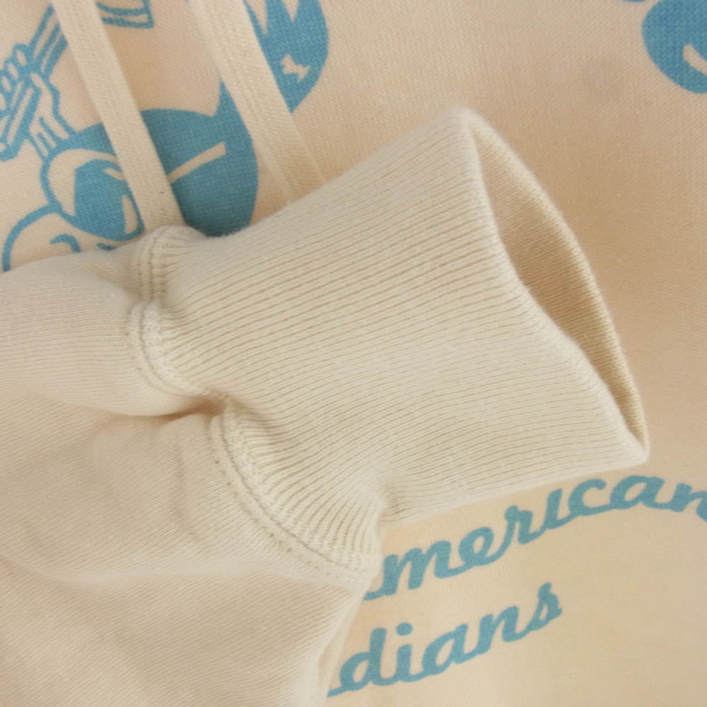 THE FLAT HEAD ザフラットヘッド FN-SWP-214 HOODIED SWEATSHIRT TREASURE STATE プルオーバー プリント スウェット パーカー オフホワイト系 42【中古】