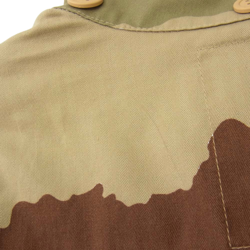 ミリタリー フランス軍 FELIN T4 ヘリンボーンツイル コンバットジャケット CCEカモ デザート マルチカラー系【中古】